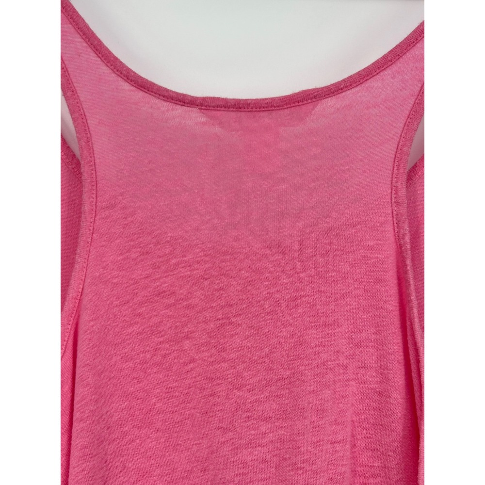 Athleta Pink Linen Racerback Tank Top- Women's XL Lightweight Coastal Breathable - Picture 7 of 7